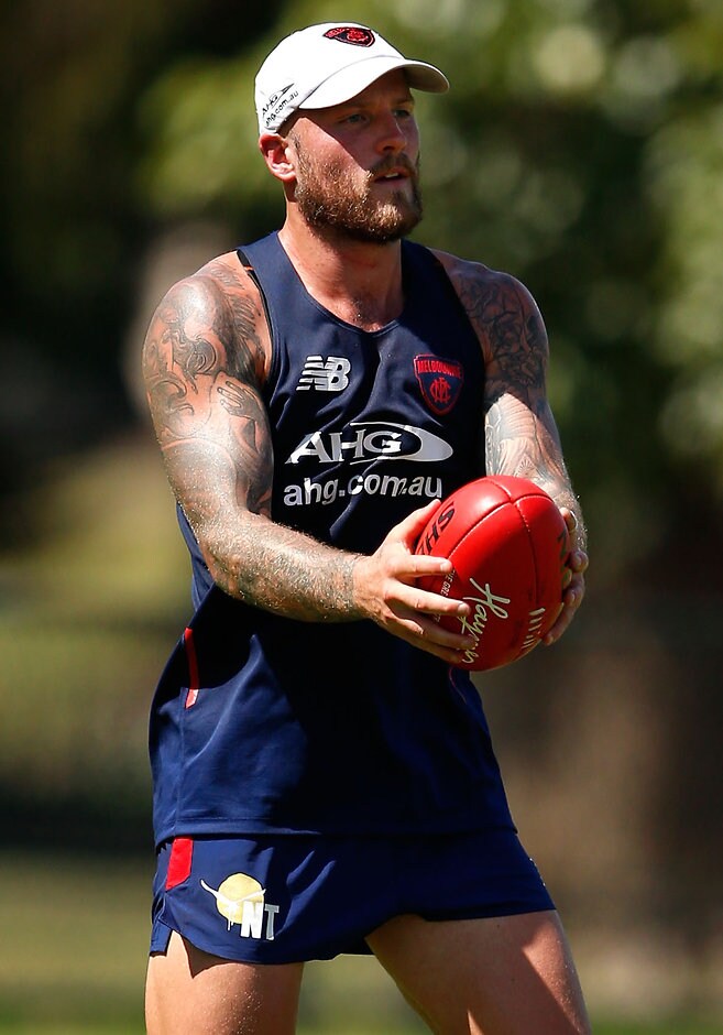 AFL 2016 Training - Melbourne 130116 Nathan Jones is set to miss Melbourne's NAB Challenge clash with Port Adelaide - ${keywords}